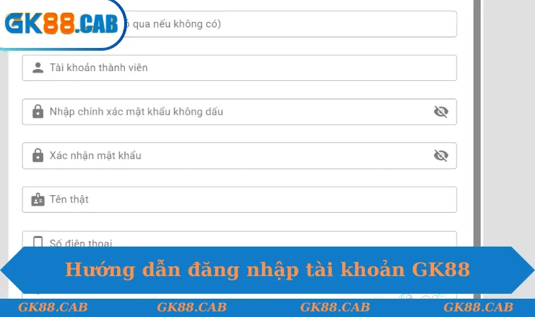Hướng dẫn đăng nhập tài khoản GK88 với hàng ngàn lựa chọn hấp dẫn